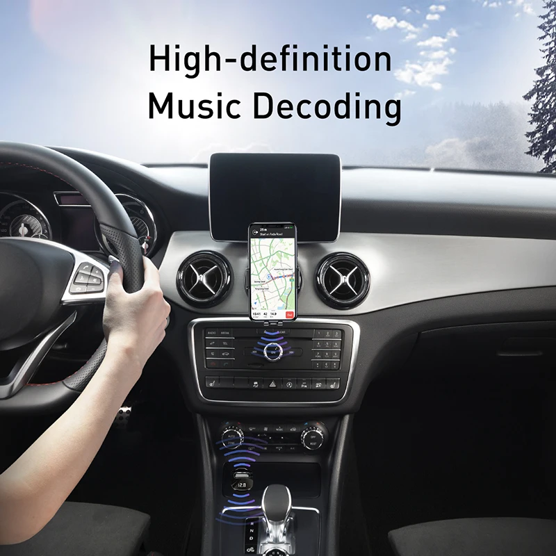 

Baseus FM Transmitter Bluetooth-compatible 5.0 FM Radio Modulator Dual USB Car Charger Handsfree Wireless Aux Audio MP3 Player