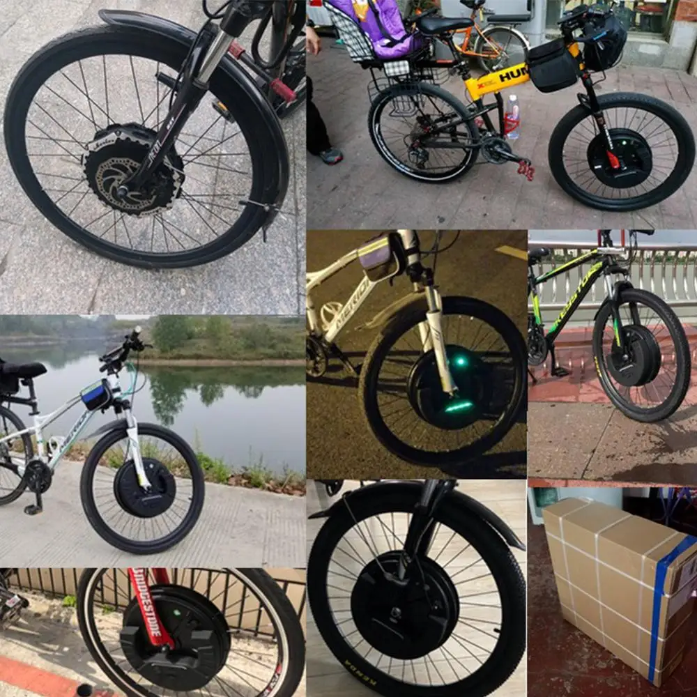 

350W Electric Bike Conversion Kit Front Wheel 26 inch Ebike Conversion Kit with 36V 12AH Lithium Battery 40KM/H Speed USA Stock