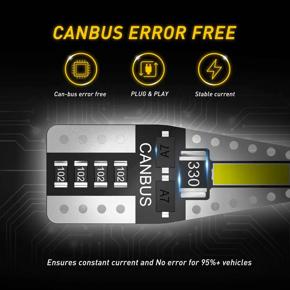 AUXITO 10 шт. W5W T10 светодиодный Canbus 194 Автомобильный фонарь для Skoda Octavia 2 A7 A5