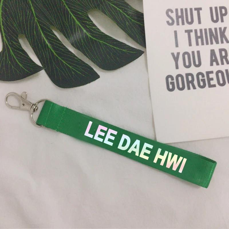 1 шт. брелок для ключей KPOP want ONE Подвеска со шнурком на цепочке мужчин женщин