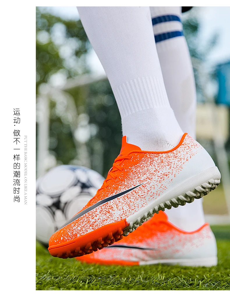 Новинка! Мужские футбольные бутсы ZHENZU Turf для помещений, детские бутсы для мальчиков, футбольные бутсы, спортивные кроссовки, европейские размеры 35-44, voetbalschoenen
