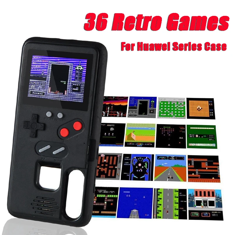 Чехол Gameboy для Huawei P40 P30 P20 Pro Lite Mate 20 30 Nova5 Honor 9X цветной экран Классический чехол