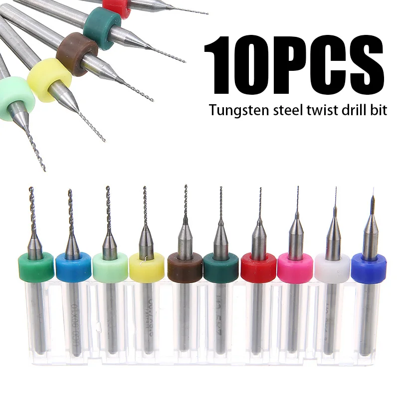 10 шт./компл. твердого сплава Карбид PCB Micro спиральные бурильные сверла набор