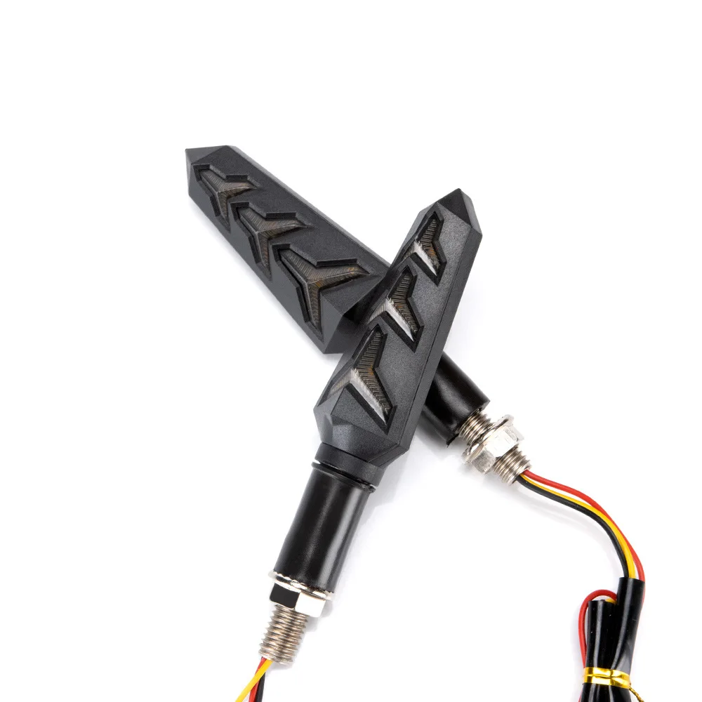 

Motorcycle accessories Modified universal fish bone flow mode LED two-color turn light