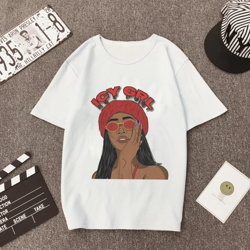 2020 летний топ мода ледяной пальто с принтом героев из мультфильмов для девочек Kpop