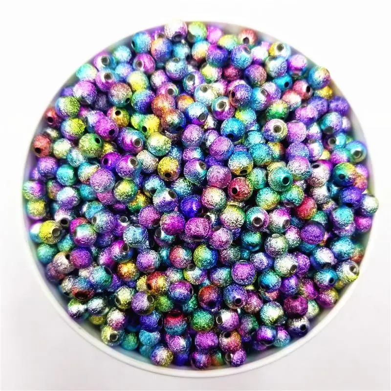 

100 Pcs/lot Acrylic Beads For DIY Necklace Bracelet Jewelry Finding Jewelry Accessories Round Shape New High-quality