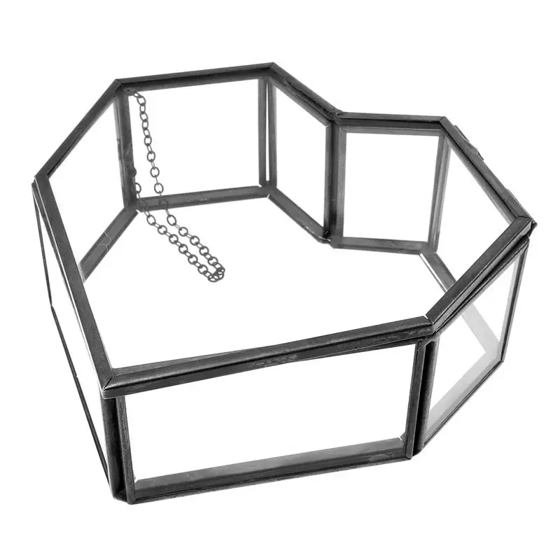 

Transparent Glass Jewelry Box Displaying Case Decorative Jewelry Storage Holder