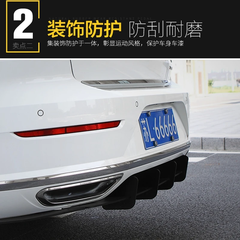 Черная губа диффузора заднего бампера из АБС-пластика для Volkswagen VW CC Arteon 2019 2020