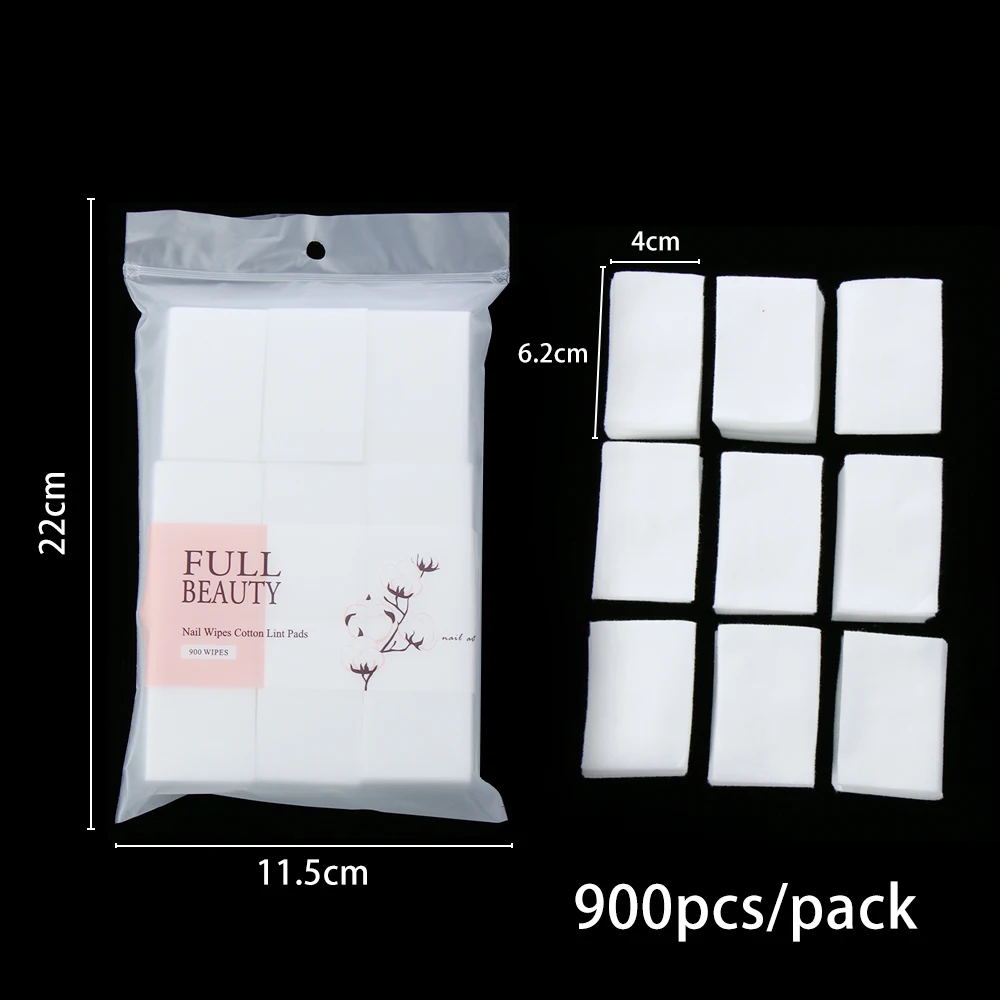 

Hot Sale 900Pcs/Lot Gel Lint-Free Wipes 100%Cotton Napkins Nail Polish Remover Nail Wipes Bath Manicure For Nails Nail Art Tool