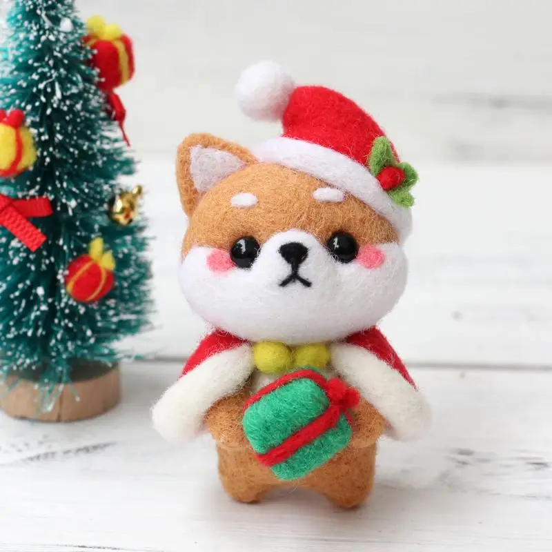 

Doll Wool Felt Craft DIY Non Finished Poked Set Handcraft Kit for Needle Material Bag Pack