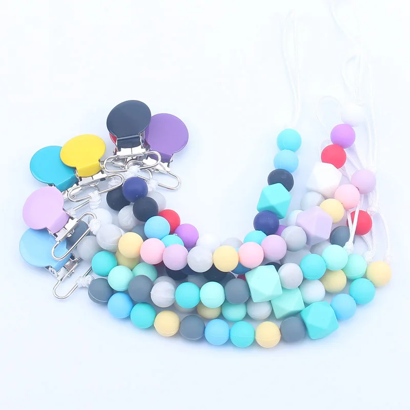 Силиконовые шарики для прорезывания зубов бусы-клипсы держатель соски детские