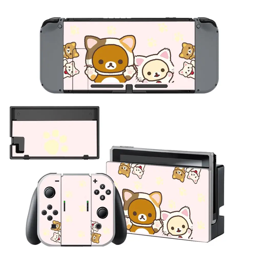 Наклейка Rilakkuma Korilakkuma Nintendo Switch наклейка s скины для контроллера консоли Joy