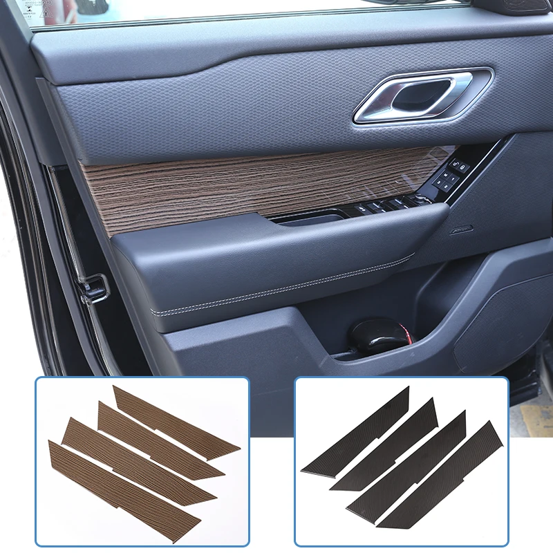 Sands Wood Grain ABS Plastic For Land Rover Range VELAR 2017 2018 Car Interior Door Handle Panel Cover Trim 4pcs | Автомобили и