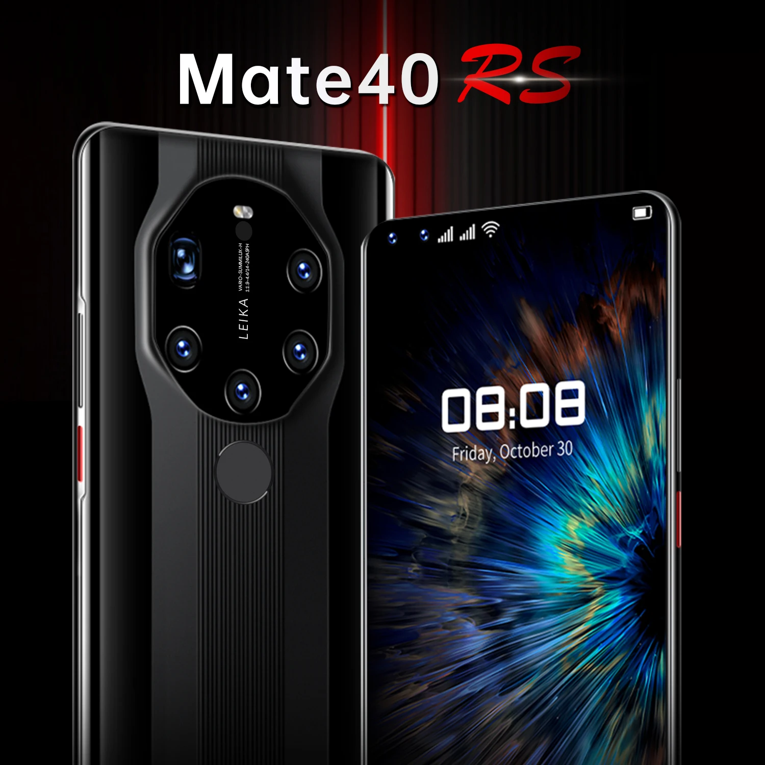 

New 2021 Mate40RS 7.3 Inch 256GB 512GB Face Unlock Andriod 11 Cell Phone Dual SIM+SD 24+50MP 6800mAh Smartphones Black White