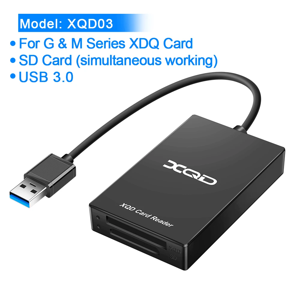 Rocketek USB 3,0/2,0 XQD устройство для чтения карт памяти Высокоскоростная передача sony серии M/G для Windows/Mac OS компьютера - Цвет: XQD03