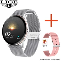 lige full touch screen men smart watches sport fitness watch heart rate blood pressure waterproof smartwatch for android iosbox