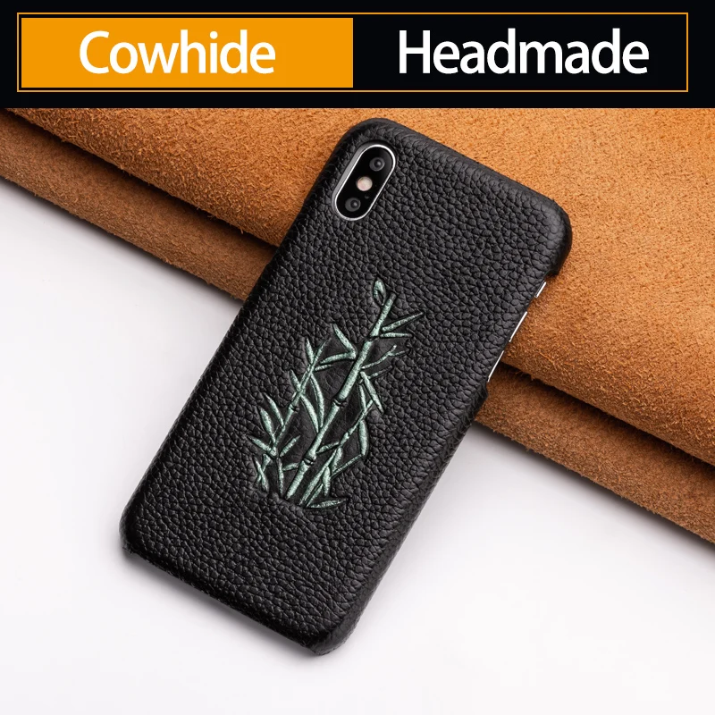 

Luxury Cowhide Phone Case For iPhone 11 Xr 6 6s 7 8 Plus X Xs Max Animal icon texture For 6p 6sp 7p 8p Case
