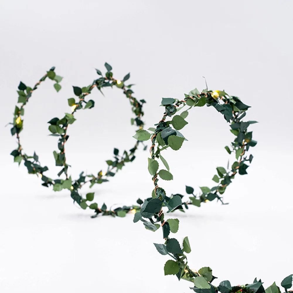 

5M String Light Fake Green Leaf Fairy Lights Christmas Tree Wedding Party Decor