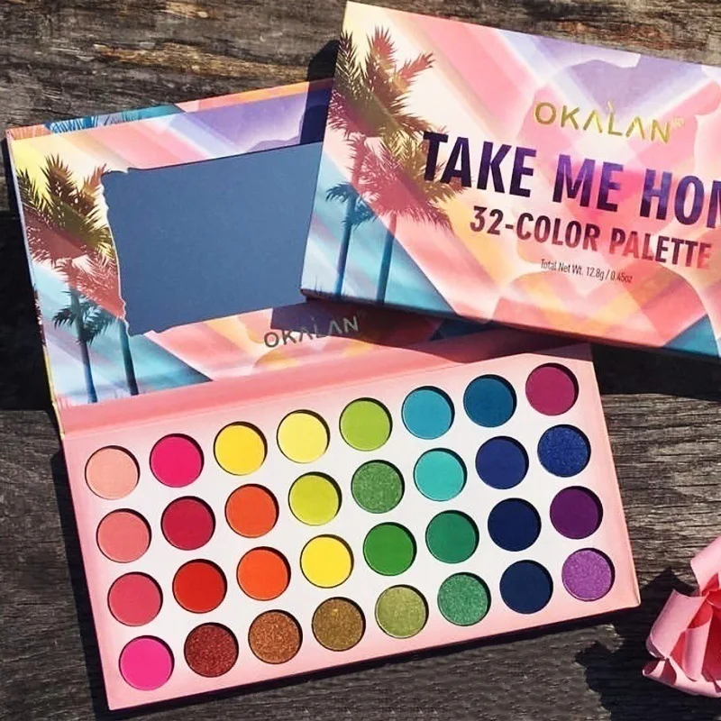 

32 Color Eye Shadow Palette Colorful Artist Shimmer Glitter Matte Pigmented Eyeshadow Pallete Pressed Makeup Palette Cosmetic