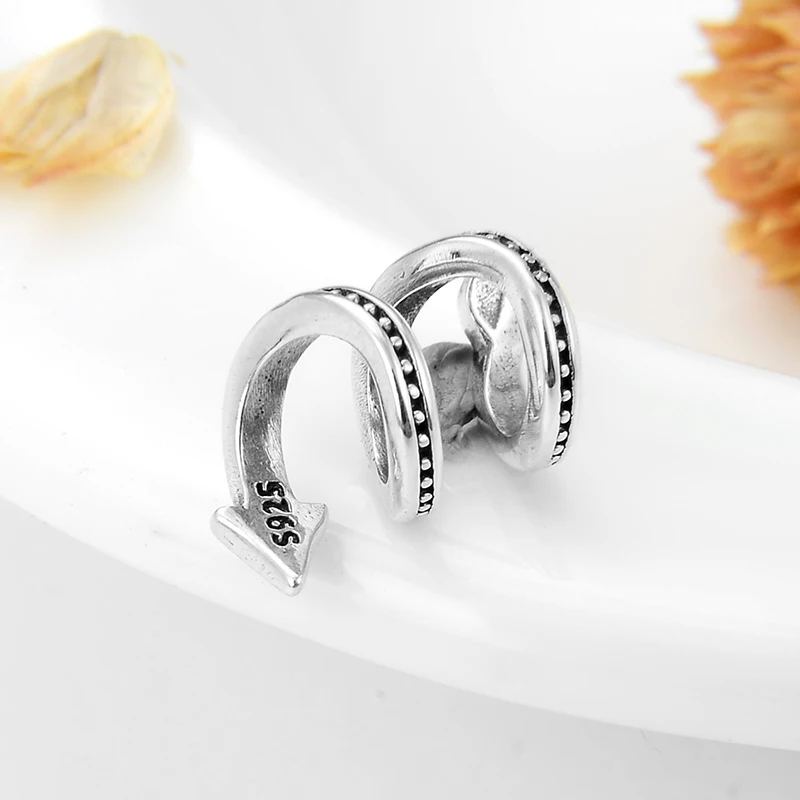 Новая мода 925 стерлингового серебра сладкая любовь Амур стрелы амулеты Бусины