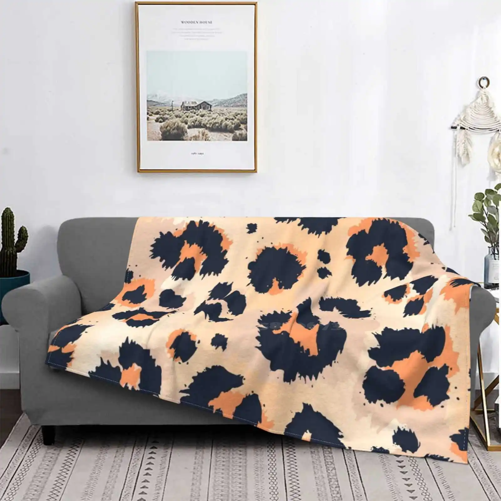 Новое поступление модное фланелевое одеяло с леопардовым принтом из натуральной