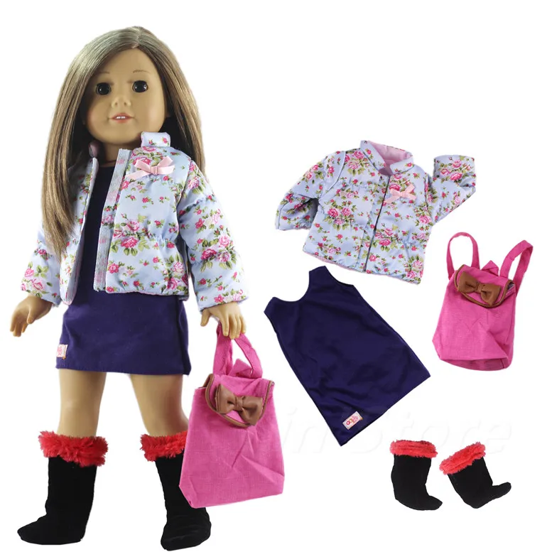 Модная кукольная одежда набор игрушек наряд для 18 &quot американская кукла
