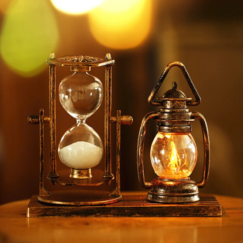1 шт. винтажная лампа песочные часы Домашние украшения дисплей подарок