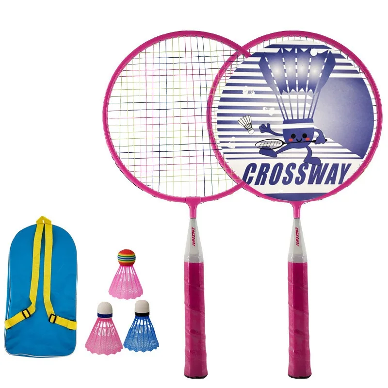 

The Outdoor Badminton Rackets With Balls 2 Player Badminton Set For Children Indoor Outdoor Parent-child Sports Game 1 Pair Gift