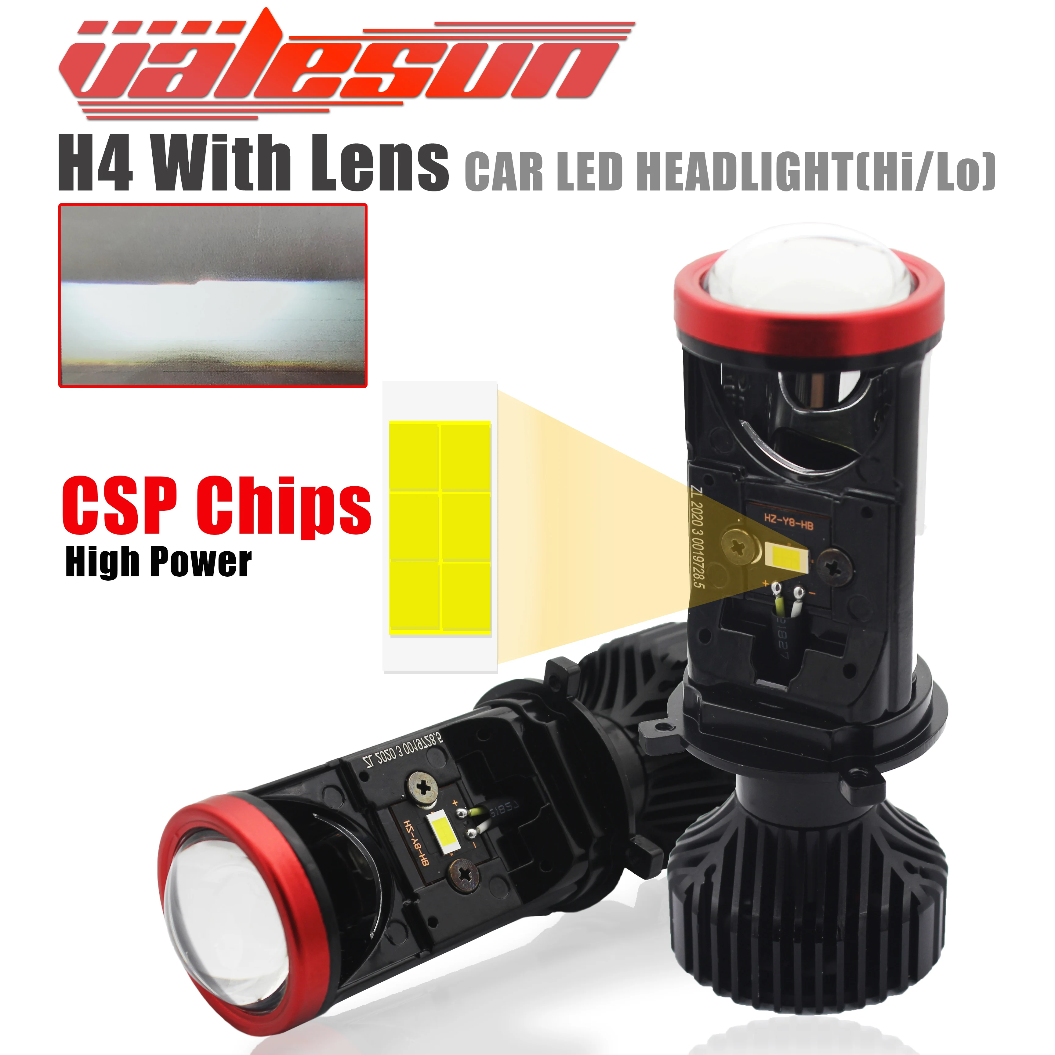 Светодиодная лампа для автомобильных фар, 12 В, 6000K, CanBus, 95 Вт, лм, H4 Светодиодная лампа для автомобильных фар, 12 В, 6000K, CanBus, 95 Вт, лм, H4