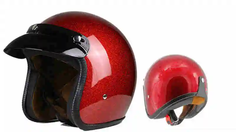 Red Shine Motorcycle Helmet Open Face ABS Motorbike Helmet Electric Safety  Helmet Moto Casque for Women/Men Casco Moto #DOT CE enlarge