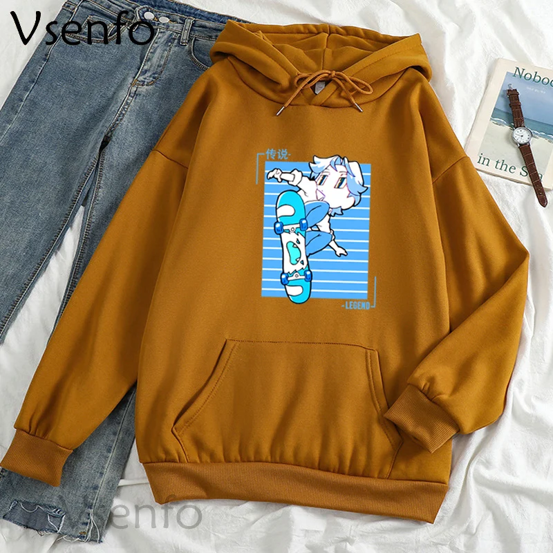

SK8 The Infinity Hoodies Pullover Oversize Long Sleeve Loose Women's Clothing Tracksuit Cartoon Graphic Sweatshirt