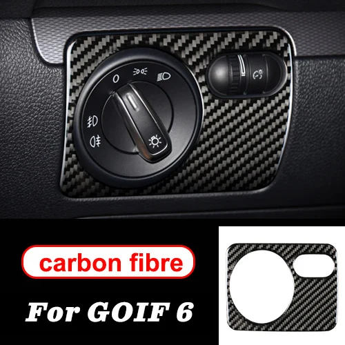 Headlamp frame Для volkswagen golf 6 gti R MK6 аксессуары LHD RHD автомобильный Стайлинг углеродное волокно рулевое колесо Шестерня двери панели внутренние наклейки - Название цвета: Headlamp frame