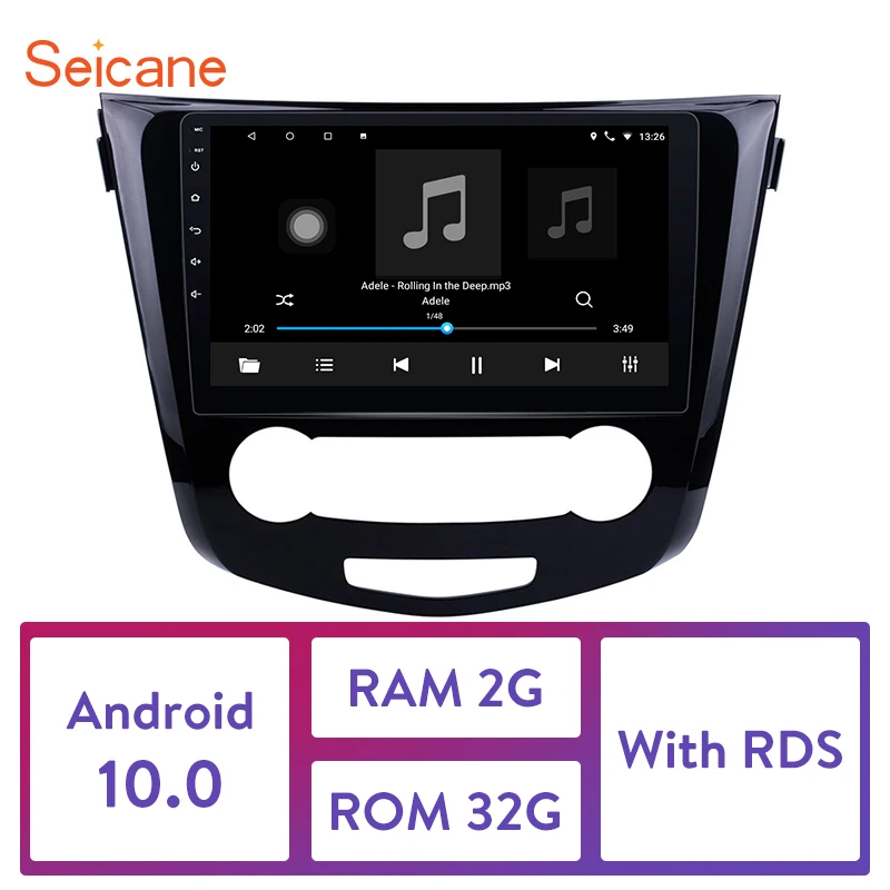 Seicane Android 9. 0 2G + 32G стандартный автомобильный стерео плеер для 10 Nissan Qashqai Поддержка