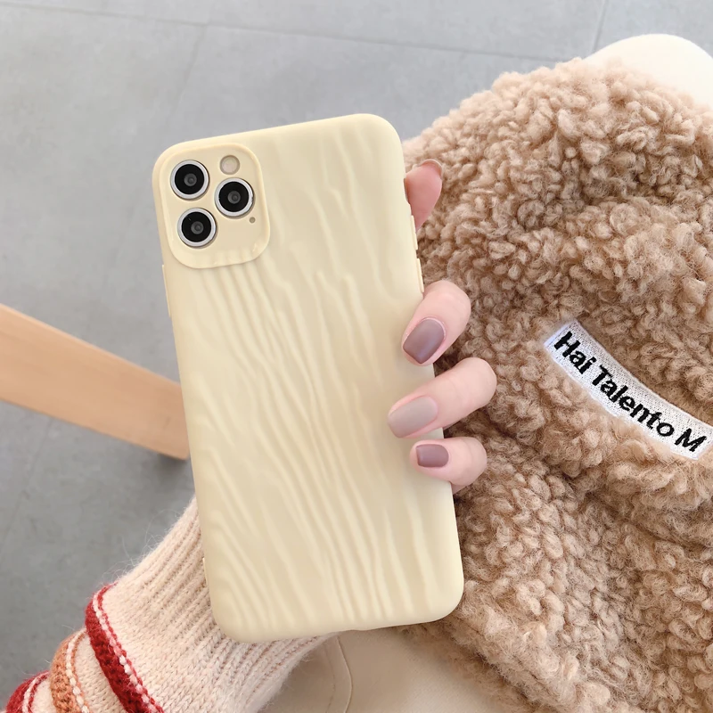 Модный простой однотонный Мягкий силиконовый чехол с рисунком зыбучего песка