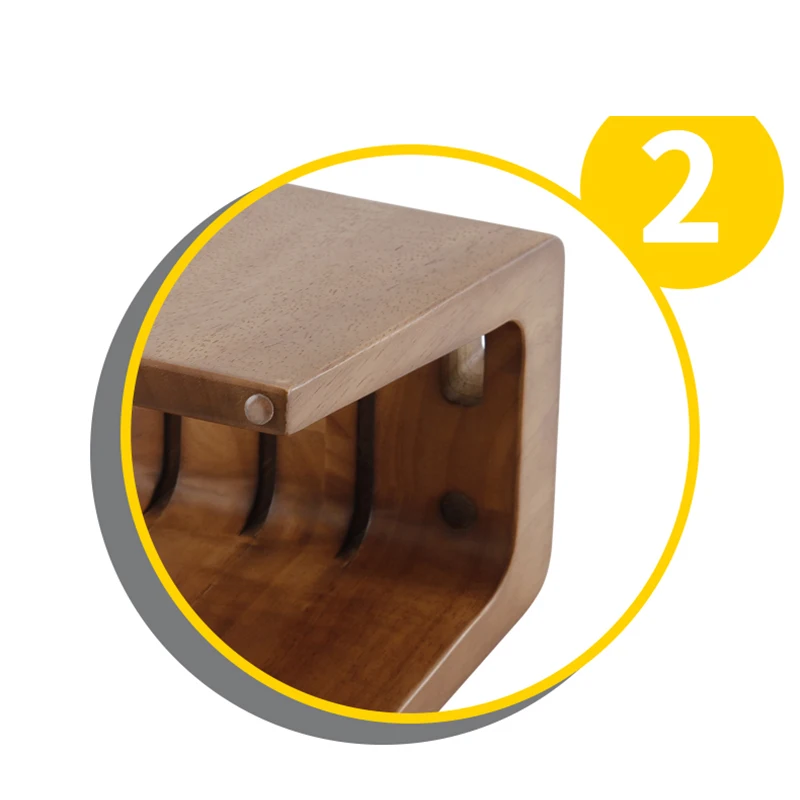 Роскошный многофункциональный органайзер из резины и дерева для держатель ножей