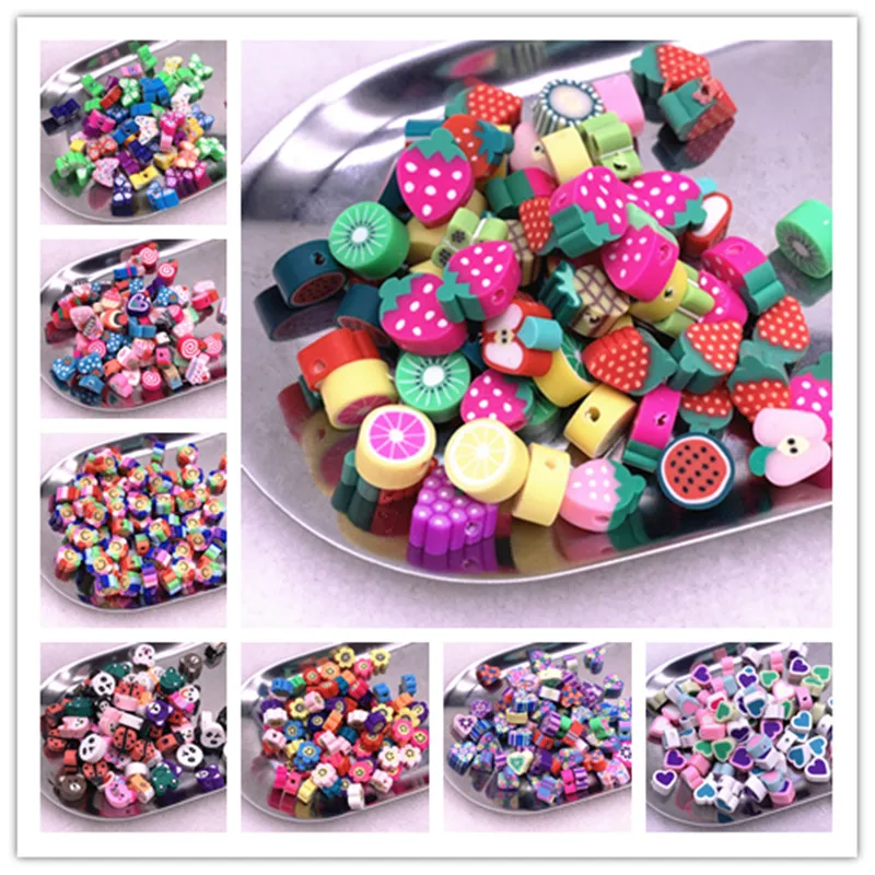 30 Colorful Polymer Clay Letter Beads - 10mm Spacer Loose Beads for DIY Bracelets and Necklaces image 2