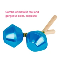 pair of maracas shakers rattles percussion musical instrument with aluminium hammer head wooden handle music enlightment party