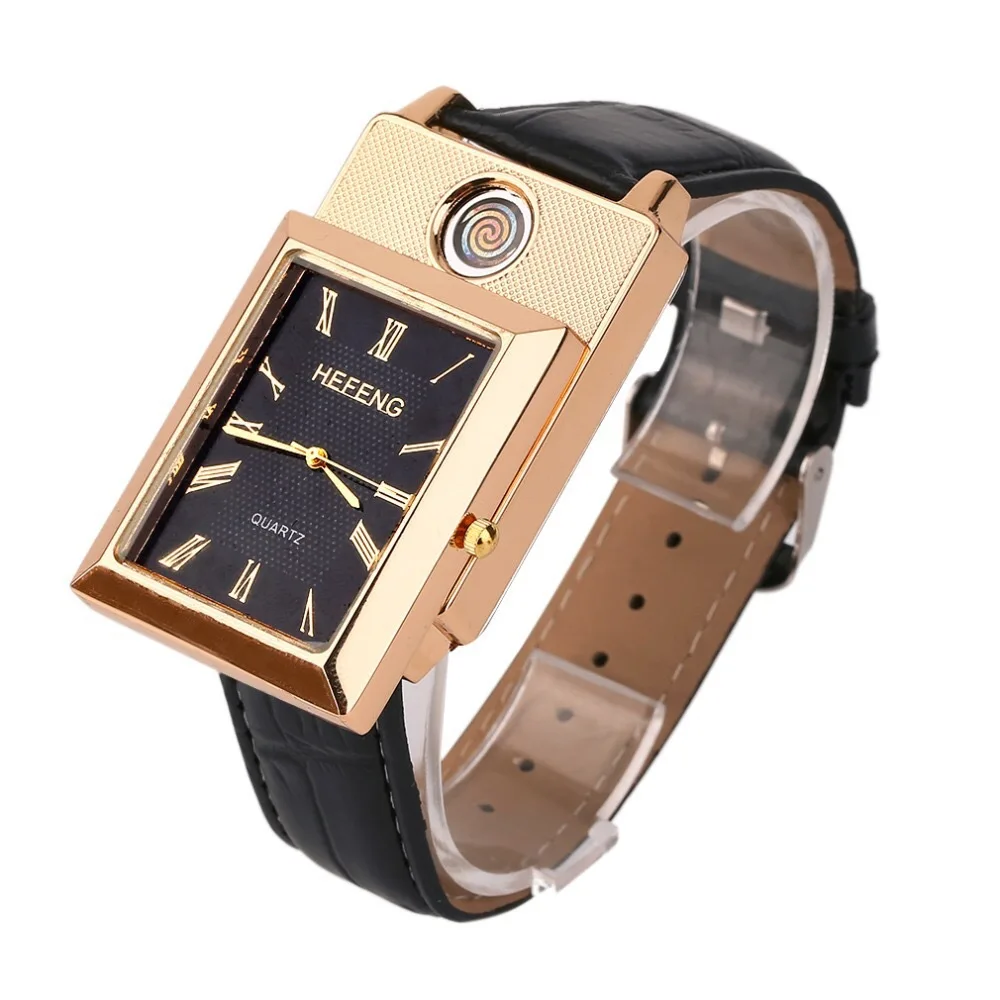 Зажигалка для часов креативная личность мужские кварцевые часы Электронная