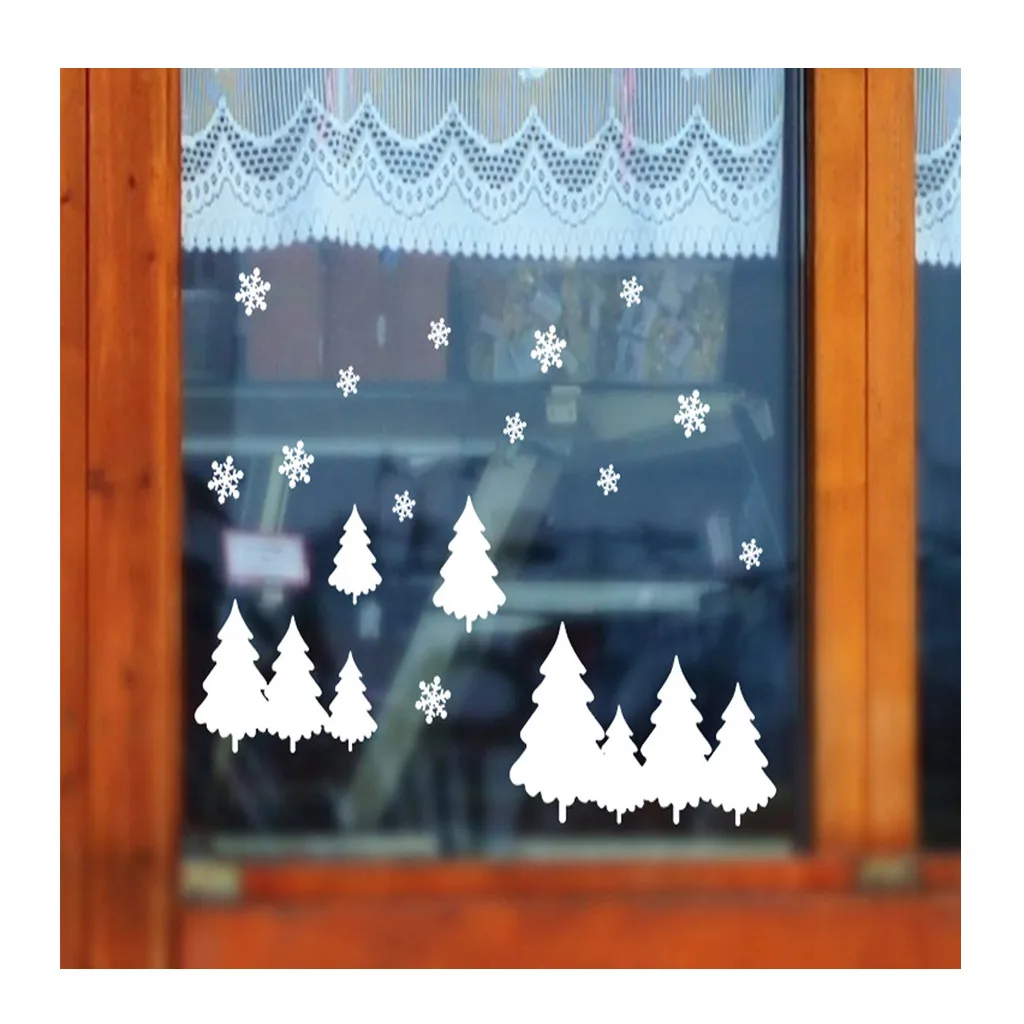 

Рождественское украшение, бытовое украшение для окна, стеклянные украшения, гирлянда, новый год 2022, подарок Рождественский Санта-Клаус, съе...