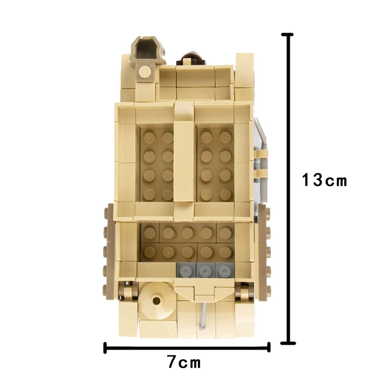 Строительные блоки MOC WW2 в стиле милитари солдаты британский военный танк модель