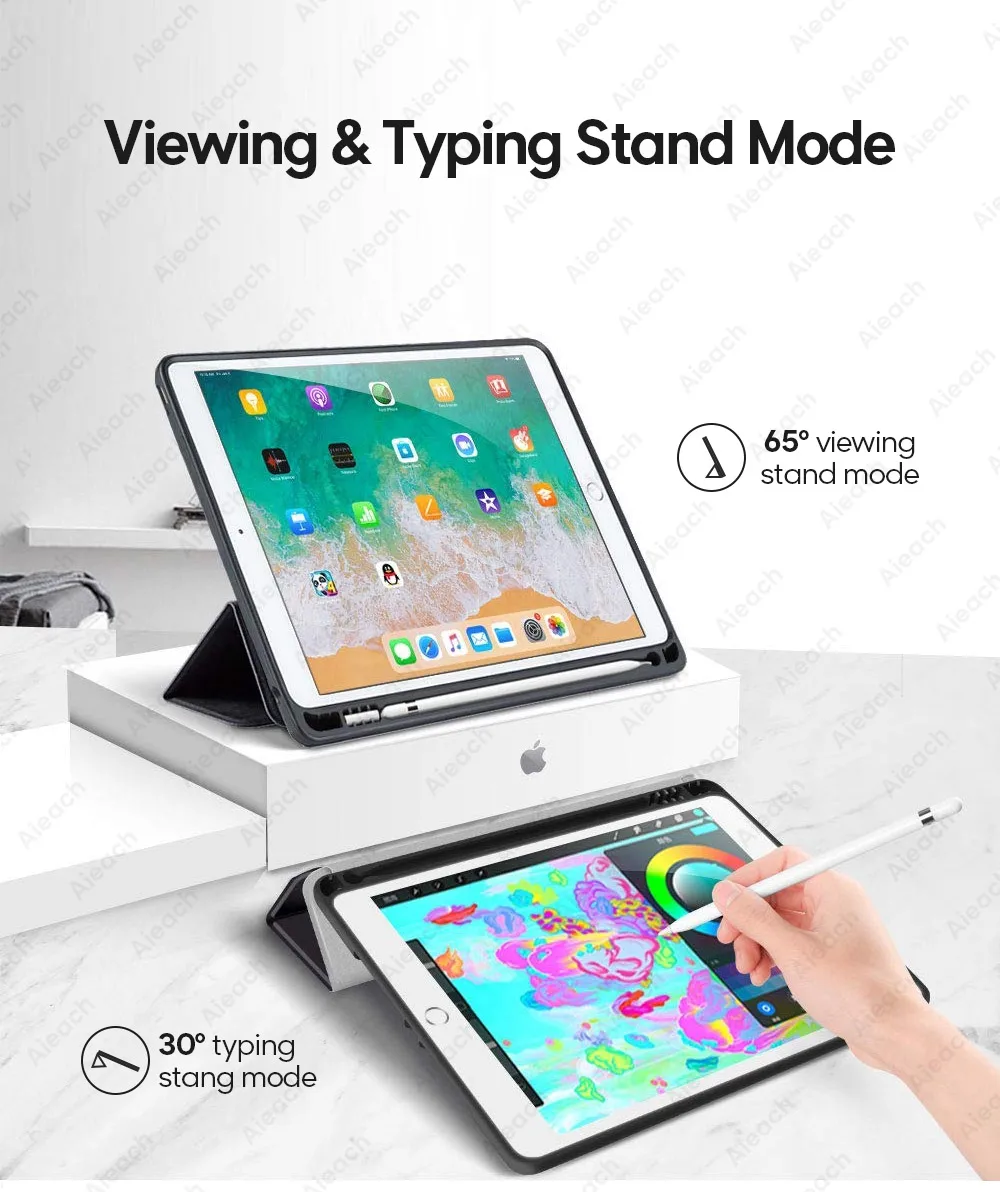 Чехол для iPad 9,7 10,2 чехол с держателем карандаша умный кожаный тканевый силиконовый чехол для iPad Pro 9,7 Air 1 2
