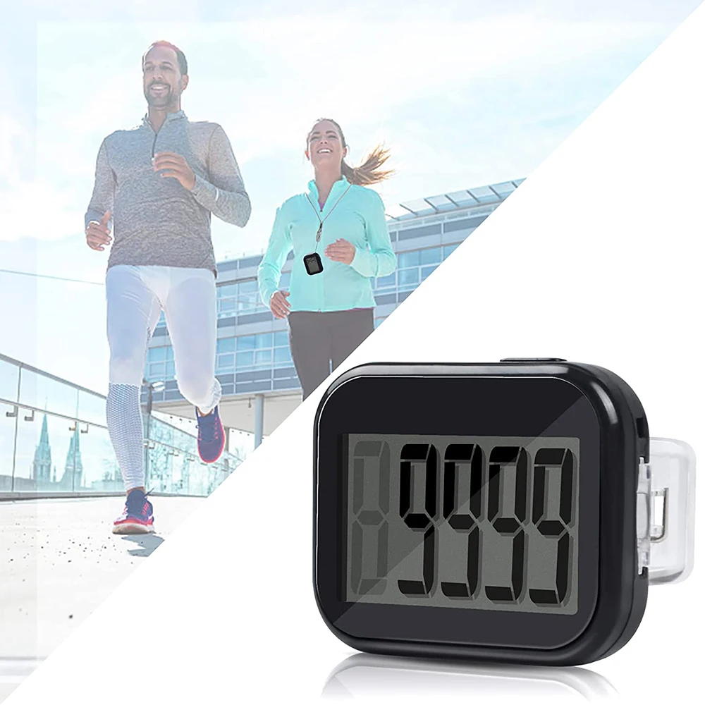 

Pedometer Clip On, Step Counter for Walking with Large Digital Display and Lanyard, Step Tracker Pedometers for Steps Clip On