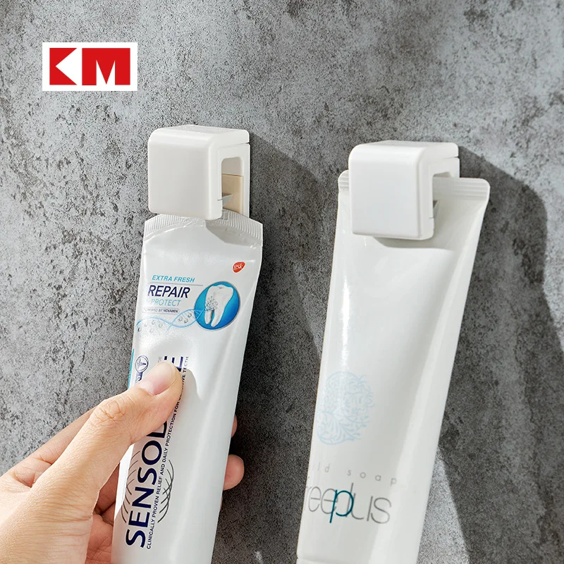 

Paste type toothpaste holder cleanser hanging clip viscose hanging clip bathroom storage rack bathroom accessories 5 Piece