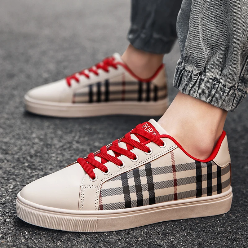 

Women and Men Shoes Spring Leather Couple Shoes White Sneakers Running Casual Shoes