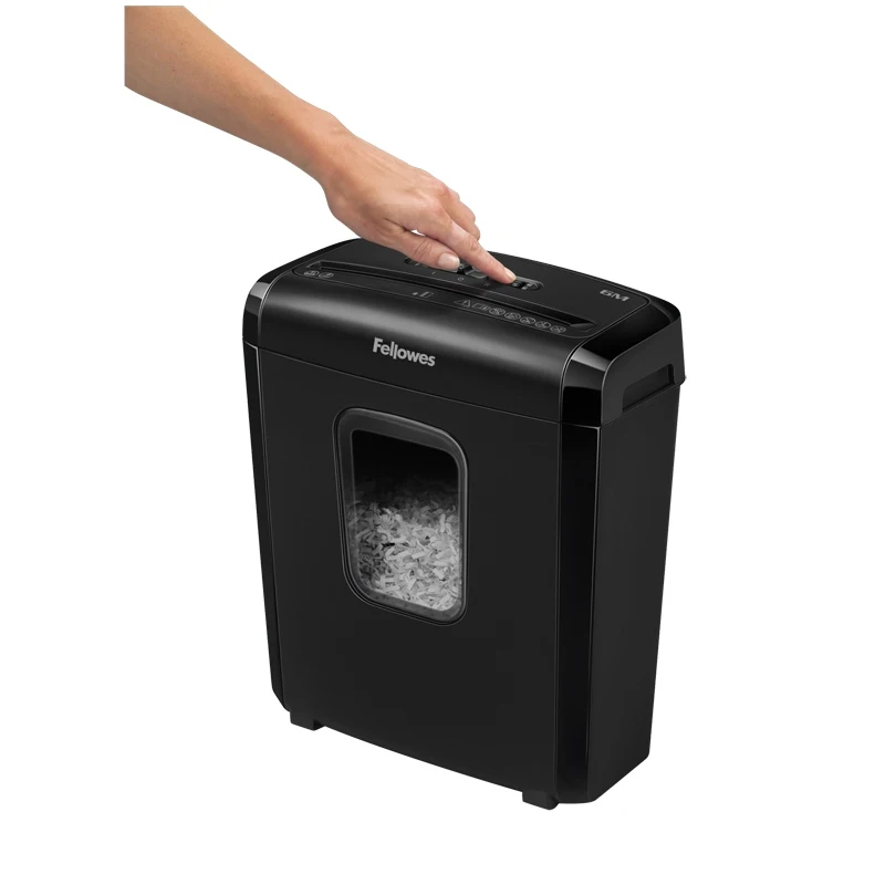 Уничтожитель документов Fellowes FS-46311 6M 4 уровень секретности 4x12 мм 6 лист 13 л скрепки