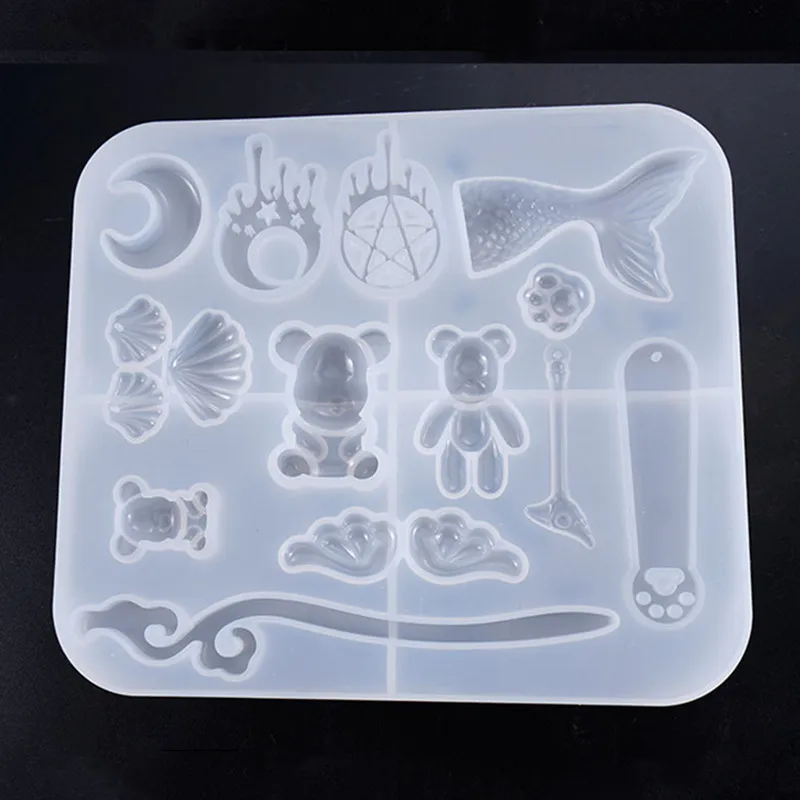 SNASAN медведь Луна Звезда оболочка рыба искусственная силиконовая форма