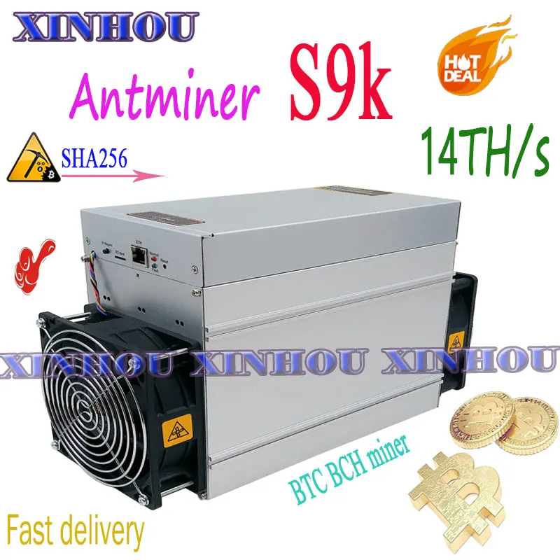 Б/у Майнер BTC BCH AntMiner S9K 14TH/s SHA256 7nm Asic лучше чем S9 T9 Z9 Z11 S17 T15 T17 T3 A9 WhatsMiner M3 M3X Ebit E9i