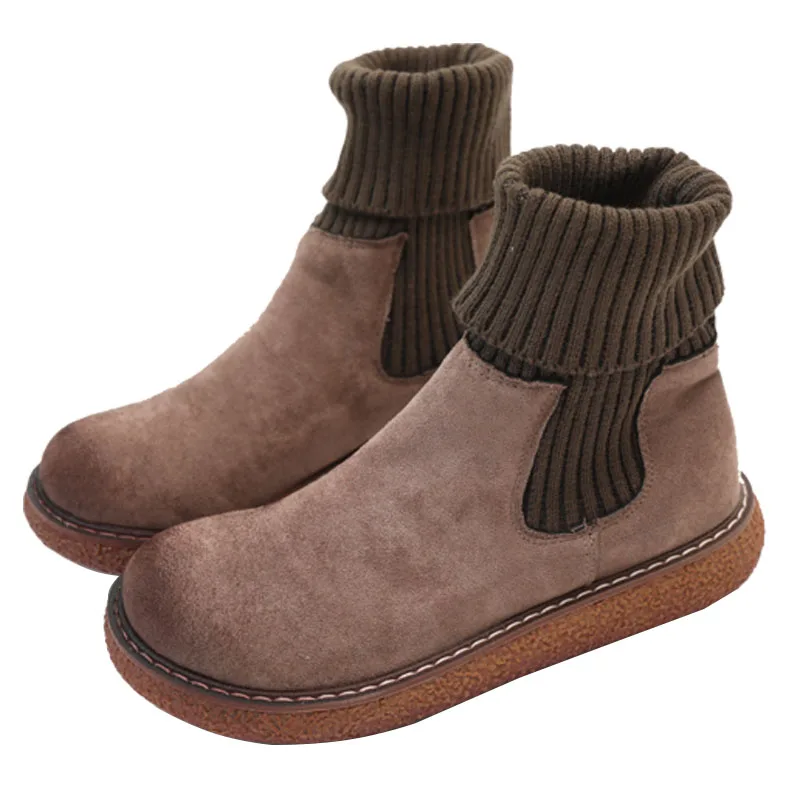 Женские ботильоны на толстой подошве в японском стиле Харадзюку|Женские