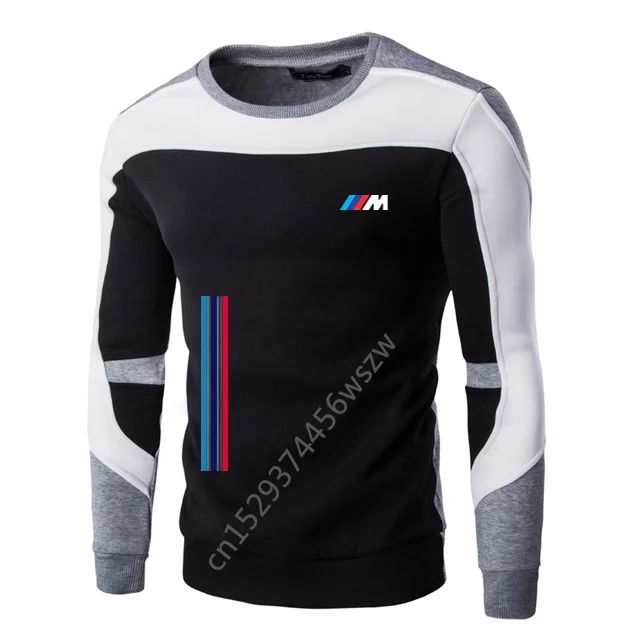 

Толстовка мужская с длинным рукавом, свитшот, облегающая Повседневная Уличная одежда в стиле пэчворк, весна-осень 2021