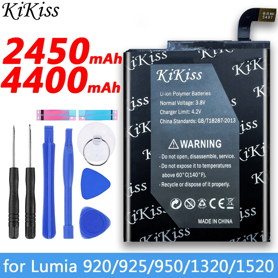 KiKiss BL-4YW BV-T4D BP-4GW Батарея для microsoft Nokia Lumia 950 925 922 920 940 1320 1520 акумуляторная батарея BV-4BW BV-4BWA